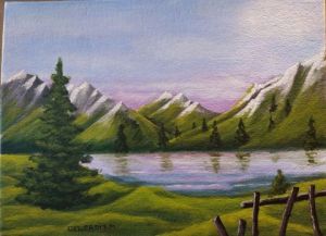 Voir le détail de cette oeuvre: Lac et Montagne 